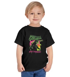 Godzilla King Of The Monsters Neon Toddler Short Sleeve Tee Bella+Canvas 3001T - Picture 1 of 6
