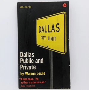 Dallas Public And Private (1964) Warren Leslie - Kennedy JFK, Avon Paperback - Picture 1 of 12