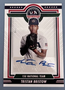 2022 Panini USA Baseball Stars & Stripes Blue Ink 224/399 Tristan Bristow Auto - Picture 1 of 2