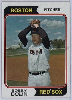 1974 Topps #427 Bobby Bolin en excelente estado Medias Rojas Foto 1 de 2