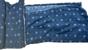 EVOKE HOME Coperta in Pile Lancio 50"x 60" Blu Navy -Floreale - Foto 1 di 2