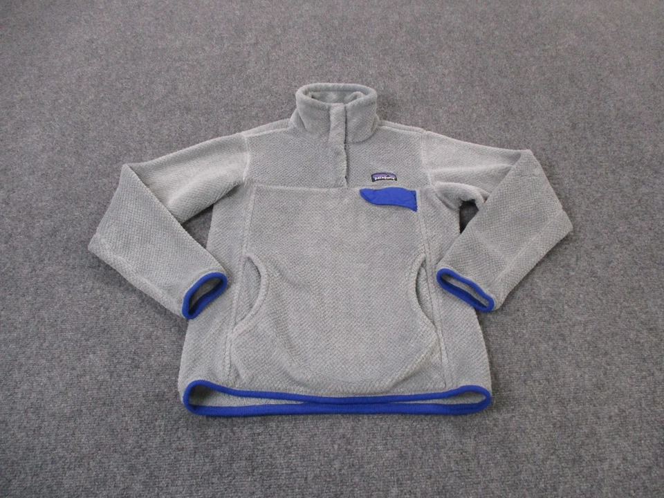 Patagonia Jacket Womens XS Gray Snap T Fleece Fuzzy Sweater Outdoors Camping - Image 1 of 4