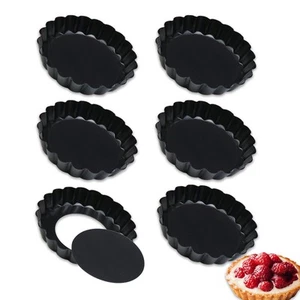 Mini Tart Pan 4-inch Non-Stick Cupcake Mold Quiche Pan with Removable Bottom ... - Picture 1 of 9