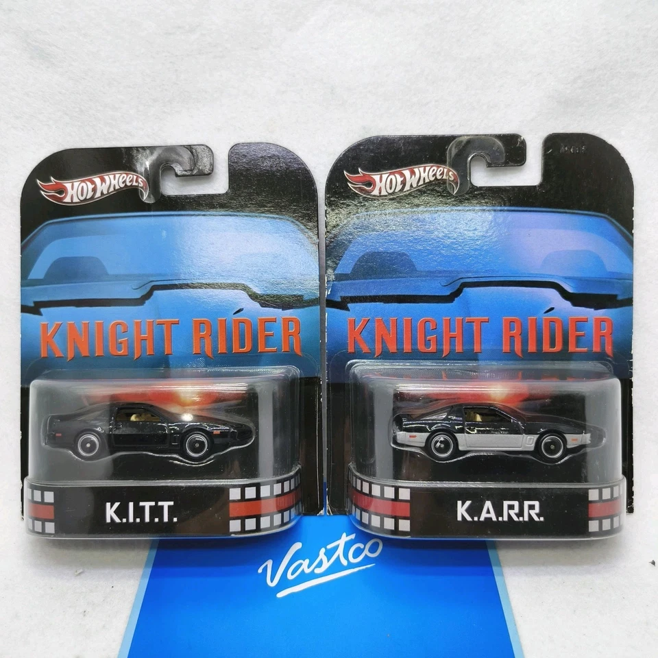 Hot Wheels Retro Entertainment Knight Rider K.I.T.T X8918 and K.A.R.R X8929 - Image 1 of 4