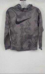 Nike Boys Gray Dri-Fit Long Sleeve Activewear Pullover Hoodie Size Large - Picture 1 of 6
