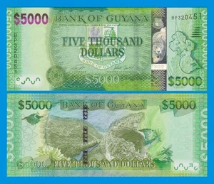 Guyana 5000 Dollars P 40 ND 2013 UNC - Picture 1 of 1
