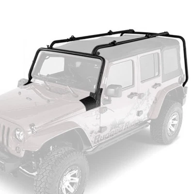 Rugged Ridge Sherpa Black Coated Steel Roof Rack for 07-18 Jeep Wrangler JK 4Dr — 第 1/4 张图片