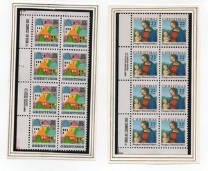 Scott #2244 2245 Madonna Perugino Village Scene Zip Block of 8 Stamps - MNH - Picture 1 of 1