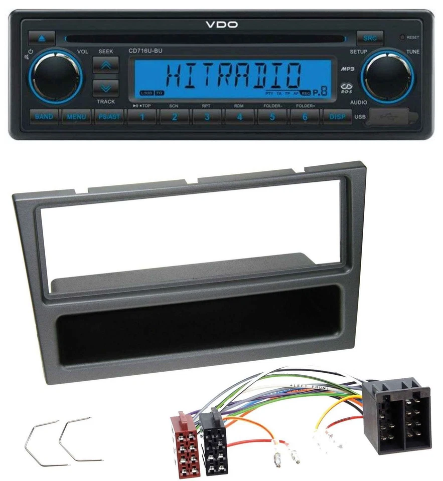 VDO AUX MP3 1DIN CD USB Autoradio für Opel Corsa C Meriva Signum Vectra C 2000-2 - Bild 1 von 4