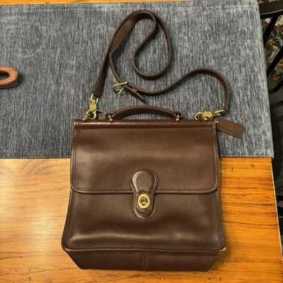VTG COACH Willis bag #9927 Mahogany brown leather, brass hardware, Beautiful EUC - Image 1 of 4