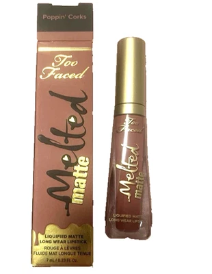 Lápiz labial licuado mate fundido Too Faced de larga duración [POPPIN' CORKS Foto 1 de 2