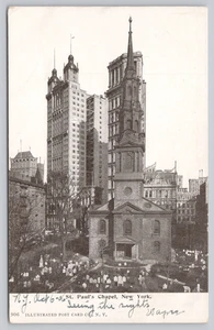 Undivided Back Postcard St Pauls Chapel New York City - Picture 1 of 2