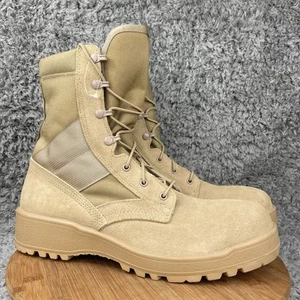 UFCW Vibram Militär Kampf Taktische Stiefel Herren 13 R Leder Wüste Hellbraun USA Armee - Bild 1 von 9