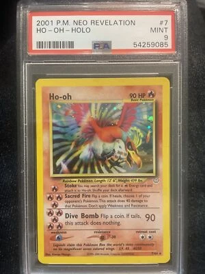 Pokemon Neo Revelation Ho-oh 7/64 Holo Rare PSA 9 - Image 1 of 2