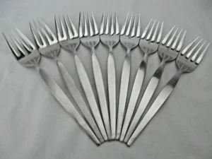 9er Set Salatgabeln Top Zustand SATINIQUE Oneida Community älterer Stil  - Bild 1 von 7