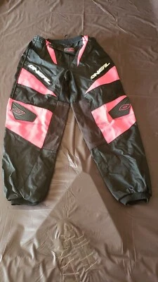 Молодежь Oneal элемент черный и розовый мотокросс ATV Dirtbike брюки размер 11/12 - Изображение 1 из 4