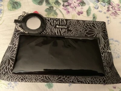 Modella Brand Black Cosmetics Double Case 12 X 7 Inches Zipper, W/Small Case New - Image 1 of 4