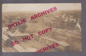 Boissevain MB CANADA RPPC c1910 DEPOT TRAIN STATION Railroad Railway Manitoba - Picture 1 of 3