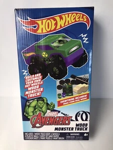 2022-Hot Wheels-Marvel Avengers-Hulk Wood Monster Truck Kit,4+ (IN HAND READY - Picture 1 of 2
