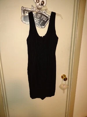 Vintage Saks Fifth Avenue Fabice New York Black Velvet Dress -size 10 - Image 1 of 4