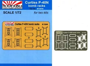 Marabu Models 1/72 CURTISS P-40N WARHAWK BOMB RACKS Photo Etch Detail Set - Picture 1 of 2