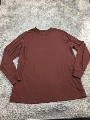 George 衬衫男式尺寸 2XLT 勃艮第红色长袖高棉 — 第 1/4 张图片