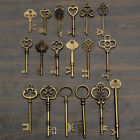 18Pcs Antique Vintage Old Look Bronze Skeleton Key Charm Heart Bow Lock Pendant