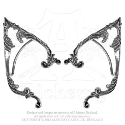 Par de orejeras Alquimia gótica Arboreus peltre fantasía mítica elfo hada duxie Foto 1 de 4