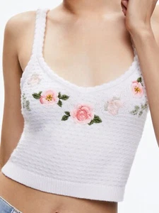 ALICE + OLIVIA BRIGIDA EMBROIDERED TANK SIZE S NWT - Picture 1 of 8