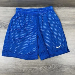 Nike Girl's Dri-Fit Mesh Training Shorts Blue Youth Size Large 830547-013 NEW - Picture 1 of 8