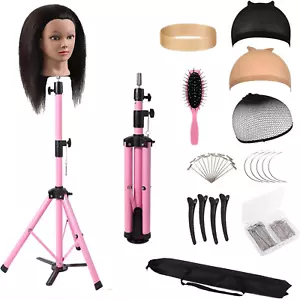 Reinforced Wig Stand Tripod 55" Heavy Duty Adjustable Mannequin Head Stand Tripo - Picture 1 of 12