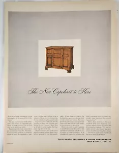 1946 Farnsworth Television & radio corporation Vintage ad New Capehart - Picture 1 of 1