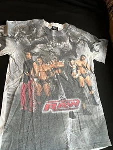 WWE Raw T Shirt Wrestling orton kane michaels mysterio hardy cena all over - Picture 1 of 6