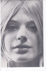 Marianne Faithful Arcade Card Billboard Vintage 1960's Era - Great Shape! - Picture 1 of 2