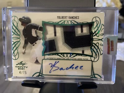 2021 Leaf Trinity Yolbert Sanchez Patch Auto #PA-YS1 | Chicago White Sox /75 - Image 1 of 2