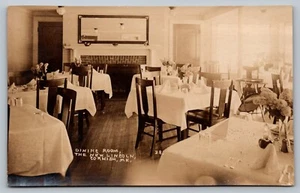 Postcard Interior View Dining Room New Lincoln Cornish ME Real Photo RPPC - Picture 1 of 2