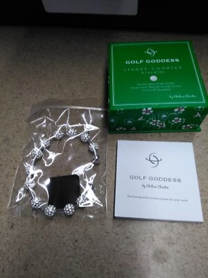 Bracelete de prata com contador de tacadas/pontuações da Deusa do Golfe - Imagem 1 de 3