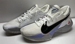 Nike Zoom Freak 2 Basketball Shoes Men's Size 8.5 White Black Cement CK5424-100 - Picture 1 of 14