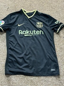 FCB Nike Barcelona 14 Coutino Football Club Black Away Shirt Medium M CL3 - Foto 1 di 3