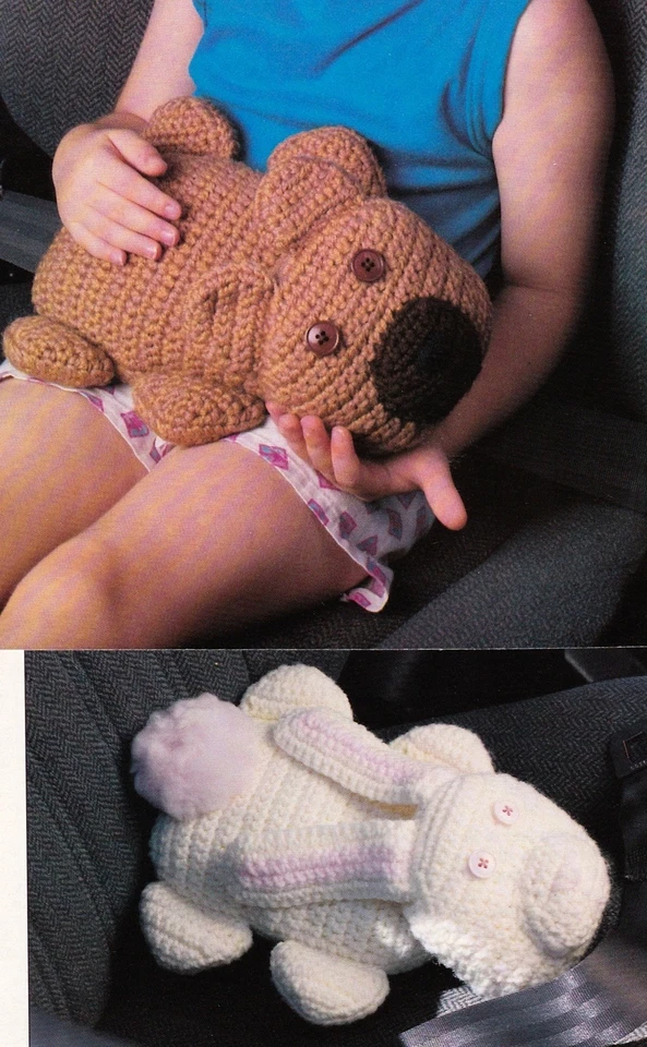 COMFY Buckle-Up Bear & Bunny/Kids/Crochet Pattern INSTRUCTIONS ONLY - Image 1 of 1