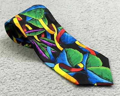 Corbata de Seda Rush Limbaugh Hojas de Álamo Negra Colección Sin Límites Cintas Foto 1 de 4