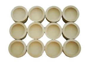 Lot of 12 - # 8AM Mabor Cupel 1-3/4" Gold-Assay-Smelting-Refining-Melting-Cupels - Picture 1 of 7