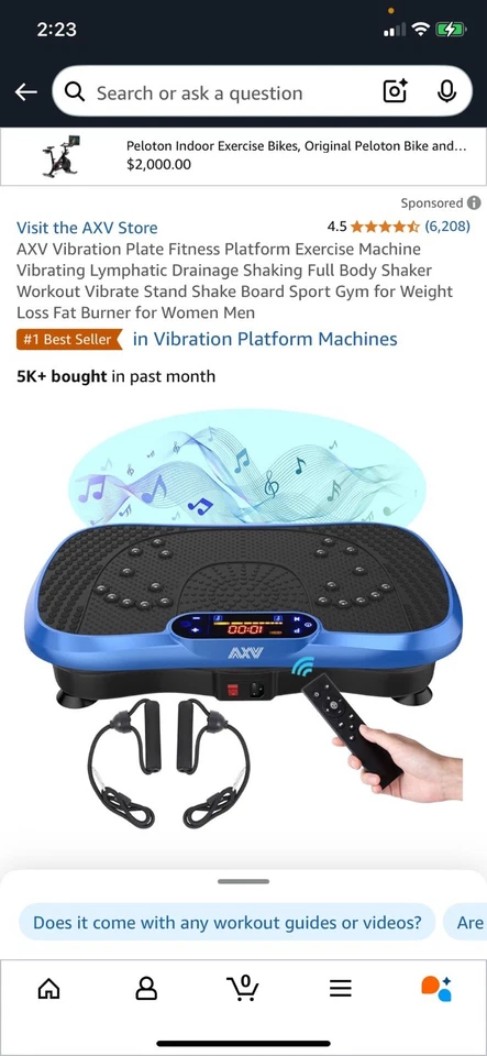 Vibration Platform Plate Whole Body Exercise Fitness Massager, Max 220lbs - Image 1 of 1