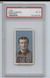1909 T206 Sweet Caporal Rube Waddell Portrait PSA 3 - Picture 1 of 2