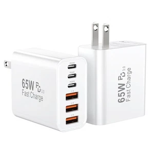USB C Charging Block, 65W USBC Fast Multi Port Charger Blocks 6-Port 6 in 1 P... - Bild 1 von 7