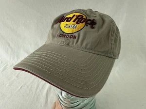 NEW Hard Rock Cafe London Khaki Hat All is One Hook & Loop Strap NWT - Picture 1 of 9
