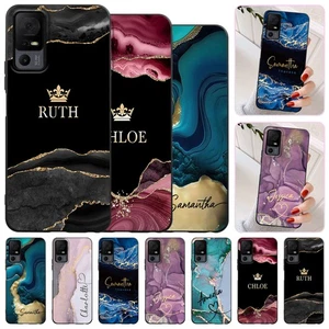 Cover TPU silicone nome personalizzato design marmo per TCL 50 SE 40 XE 501 503 605 - Foto 1 di 50