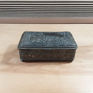 Scatola portagioie vintage Jennings Brothers firmata JB - 6,5" L x 4" W - Foto 1 di 14