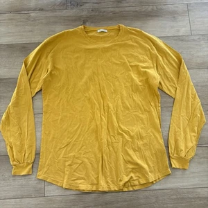 John Elliott Langarm T Shirt Gelb Baumwolle Made In USA Größe 5 XXL - Bild 1 von 4