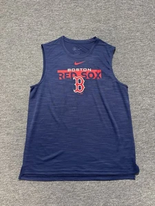 Nike Boston Red Sox Dri-Fit Tank Top Herren L Navy Blau Rot MLB Baseball Sleevele - Bild 1 von 7